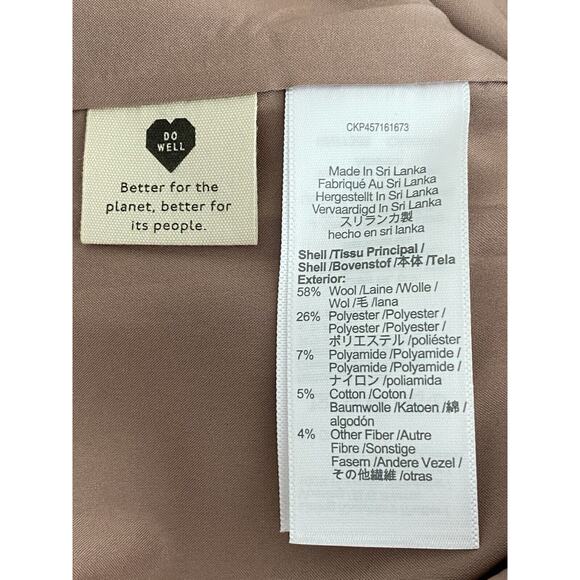 Madewell Wool Blend Brown Windowpane Plaid A-Line Skirt Women's Size 4 - Picture 11 of 16